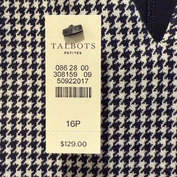 Talbots “Luxe Woven Bold Houndstooth Sheath Dress” – Stylish Classic/New - Picture 3 of 3